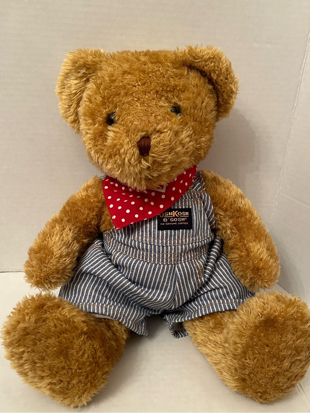 OshKosh B'gosh Brown Plush Teddy Bear with outfit.